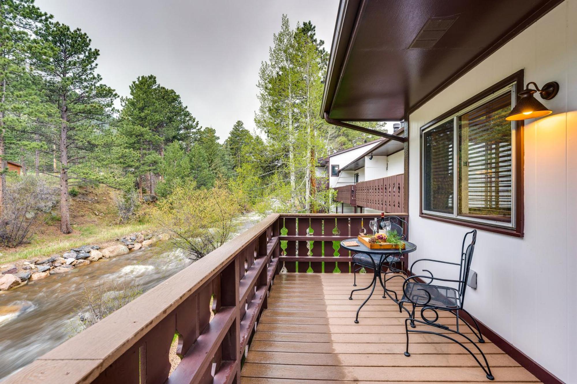 Estes Park Condo Rental Balcony With River Views! Dış mekan fotoğraf